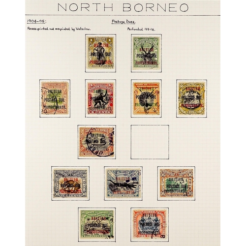 1055 - NORTH BORNEO 1883 - 1931 FINE USED COLLECTION of over 200 chiefly postally used stamps annotated on ... 