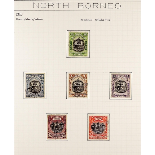 1055 - NORTH BORNEO 1883 - 1931 FINE USED COLLECTION of over 200 chiefly postally used stamps annotated on ... 