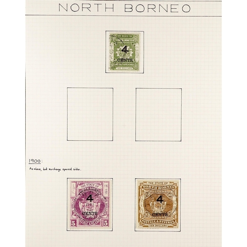 1055 - NORTH BORNEO 1883 - 1931 FINE USED COLLECTION of over 200 chiefly postally used stamps annotated on ... 