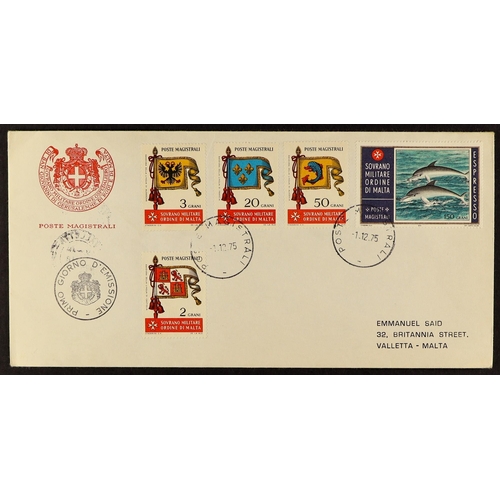 107 - SOVEREIGN MILITARY ORDER OF MALTA. 1966 - 1990 COLLECTION in 3 albums of never hinged mint stamps, m... 