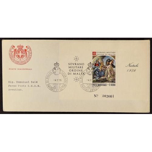 107 - SOVEREIGN MILITARY ORDER OF MALTA. 1966 - 1990 COLLECTION in 3 albums of never hinged mint stamps, m... 