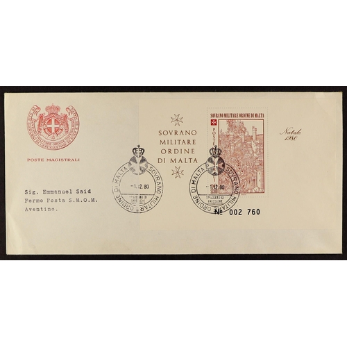 107 - SOVEREIGN MILITARY ORDER OF MALTA. 1966 - 1990 COLLECTION in 3 albums of never hinged mint stamps, m... 