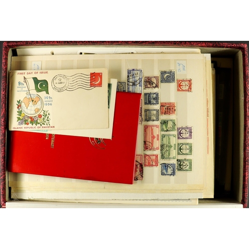 1086 - PAKISTAN BOX FILE containing mint / never hinged mint & used stamps mostly on album & stock pages, 1... 