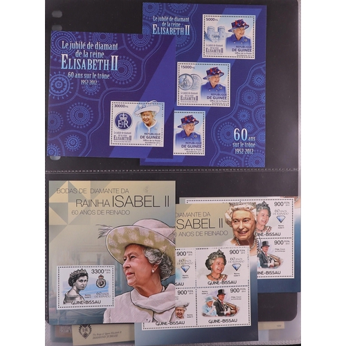 111 - 2012 DIAMOND JUBILEE OF QUEEN ELIZABETH II WORLD COLLECTION in six volumes, includes never hinged mi... 