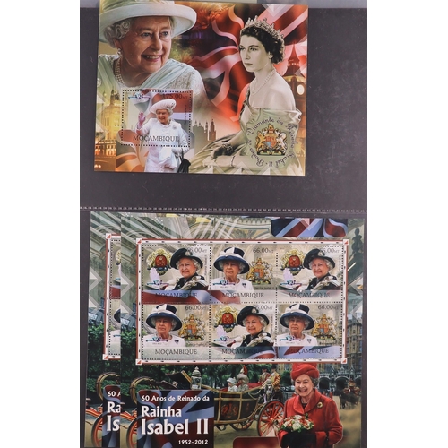 111 - 2012 DIAMOND JUBILEE OF QUEEN ELIZABETH II WORLD COLLECTION in six volumes, includes never hinged mi... 