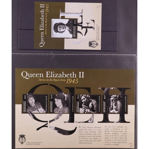 111 - 2012 DIAMOND JUBILEE OF QUEEN ELIZABETH II WORLD COLLECTION in six volumes, includes never hinged mi... 