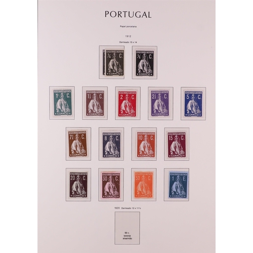 1113 - PORTUGAL 1910-1924 MINT COLLECTION on hingeless pages, some are never hinged. Includes 1910 King set... 