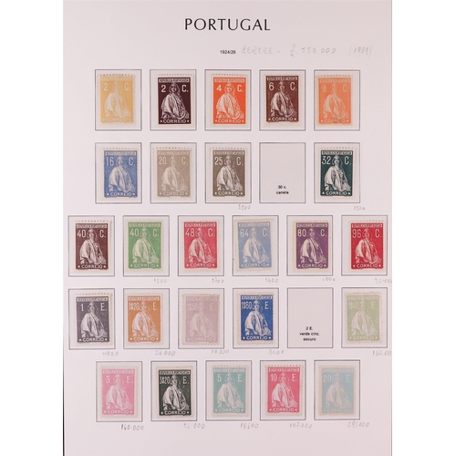 1113 - PORTUGAL 1910-1924 MINT COLLECTION on hingeless pages, some are never hinged. Includes 1910 King set... 