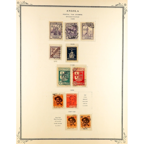 1117 - PORTUGUESE COLONIES ANGOLA 1870 - 1980 COLLECTION of used stamps on pages, comprehensive from 1870-7... 