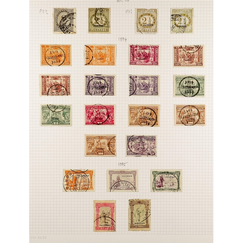 1119 - PORTUGUESE COLONIES AZORES 1868 - 1930's USED COLLECTION on pages, includes 1868 20r (with RPSL cert... 