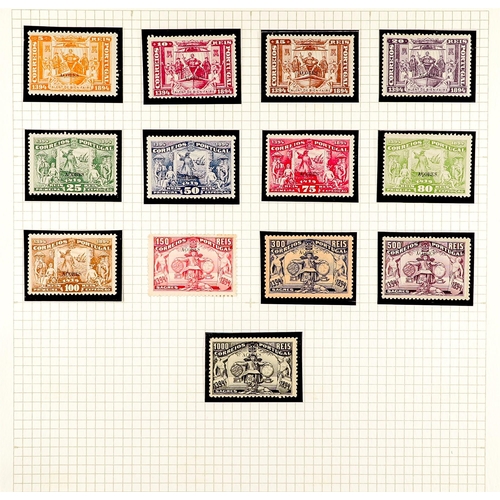 1120 - PORTUGUESE COLONIES AZORES 1868 - 1930 MINT COLLECTION on pages, note 1868 20r (4 margins, certifica... 