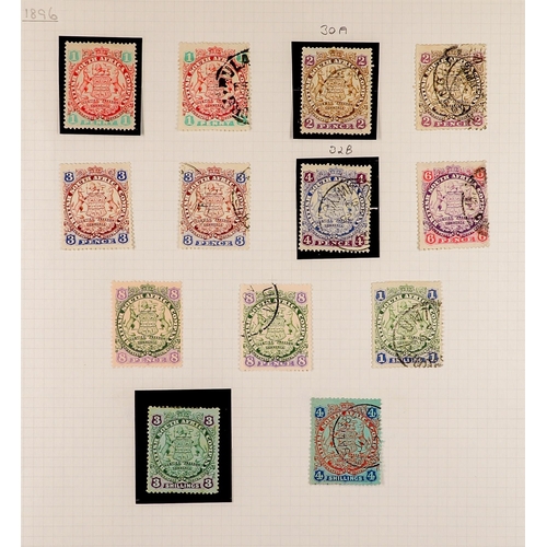 1124 - RHODESIA 1892 - 1922 COLLECTION of over 300 stamps on 12 album pages, note 1892 set to £5 (£1 with f... 