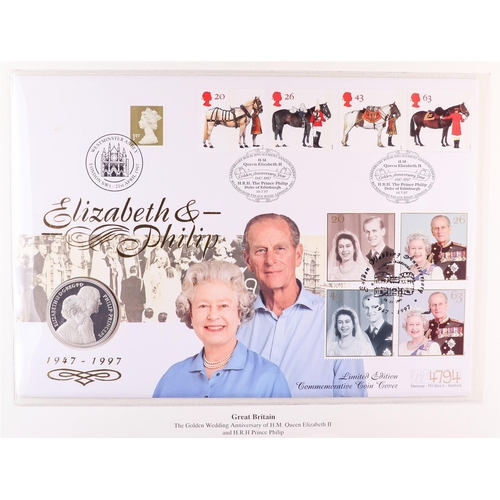 114 - COIN COVERS 1990's collection in five albums, includes QEII Birthday, RAF, Golden Wedding, Coronatio... 