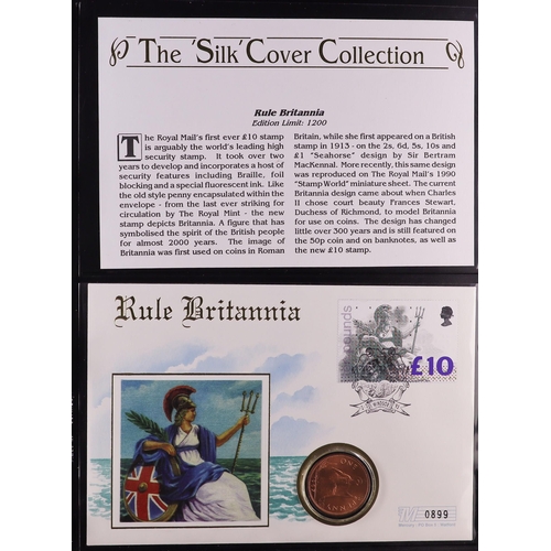 114 - COIN COVERS 1990's collection in five albums, includes QEII Birthday, RAF, Golden Wedding, Coronatio... 