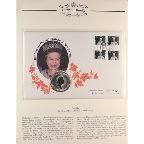 114 - COIN COVERS 1990's collection in five albums, includes QEII Birthday, RAF, Golden Wedding, Coronatio... 