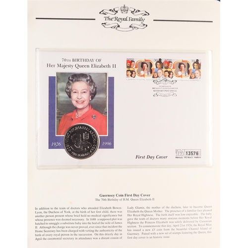 114 - COIN COVERS 1990's collection in five albums, includes QEII Birthday, RAF, Golden Wedding, Coronatio... 