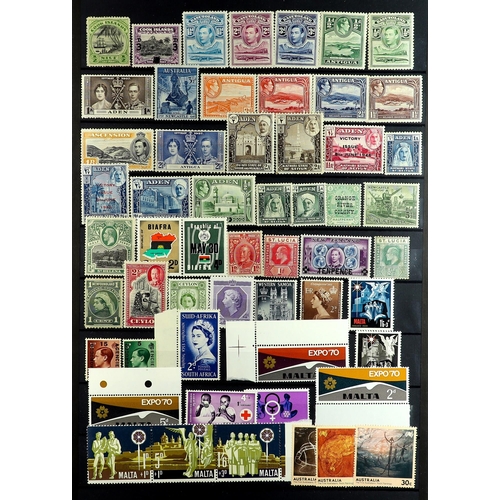 116 - COMMONWEALTH several 1000's mint & used chiefly 1900's-1980's stamps on protective pages, note India... 