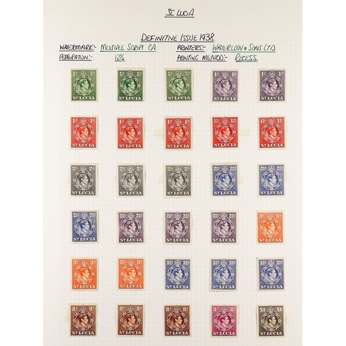 1160 - ST LUCIA 1864 - 1951 MINT COLLECTION annotated on album pages, includes higher values, sets (approx ... 