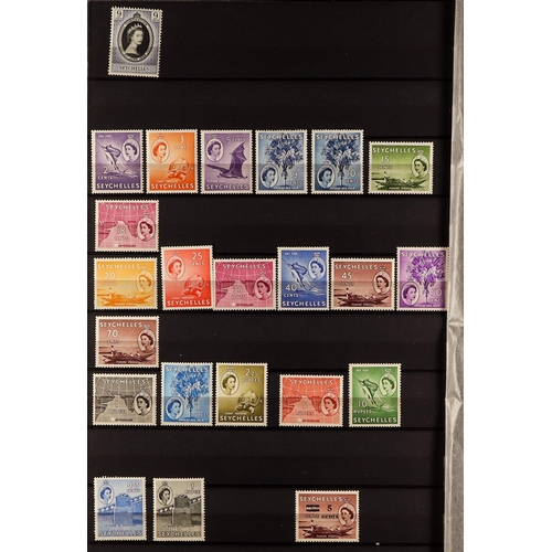 1187 - SEYCHELLES 1890 - 1976 MINT COLLECTION in a stockbook, note 1890-92 both die sets, 1893 surcharges s... 