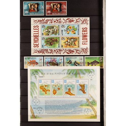 1187 - SEYCHELLES 1890 - 1976 MINT COLLECTION in a stockbook, note 1890-92 both die sets, 1893 surcharges s... 