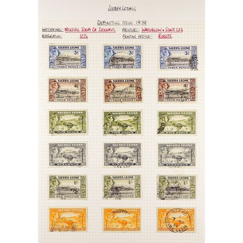 1196 - SIERRA LEONE 1859 - 1953 USED COLLECTION annotated on album pages, many high values, sets. Chiefly v... 