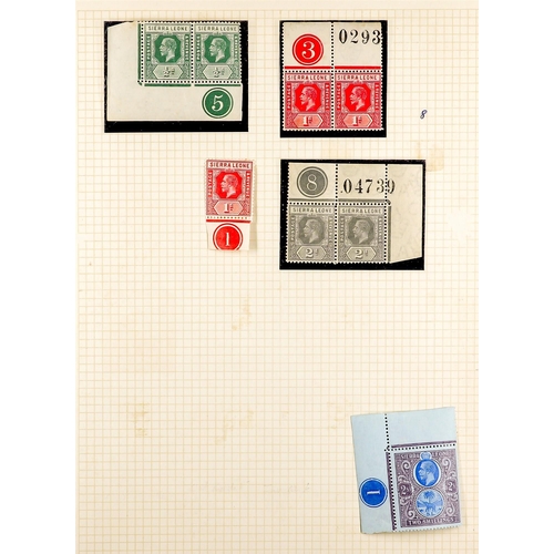 1197 - SIERRA LEONE 1912 - 1935 MINT COLLECTION on album pages, note 1912-21 set to 10s (2, shades) & £1 wi... 