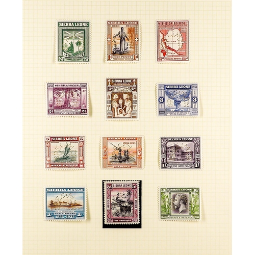 1197 - SIERRA LEONE 1912 - 1935 MINT COLLECTION on album pages, note 1912-21 set to 10s (2, shades) & £1 wi... 