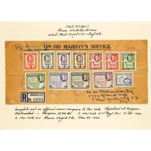 1205 - SOMALILAND PROTECT 1936 - 1951 USED STAMPS & COVERS COLLECTION on 10 album pages, note 1938 set (SG ... 