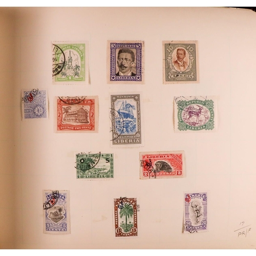 122 - FIVE OLD ALBUMS with world mint & used mostly 19th Century to 1960's stamps, includes two 1910's SG ... 