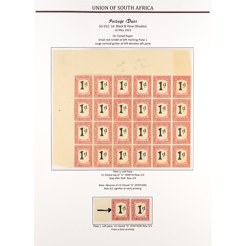 1226 - SOUTH AFRICA 1922-26 REDRAWN POSTAGE DUES specialized collection of mint / never hinged mint & used ... 