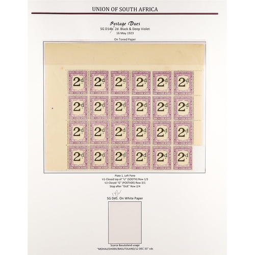 1226 - SOUTH AFRICA 1922-26 REDRAWN POSTAGE DUES specialized collection of mint / never hinged mint & used ... 