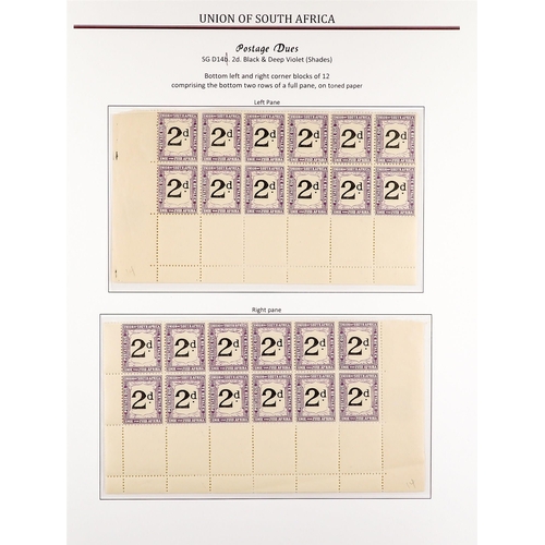 1226 - SOUTH AFRICA 1922-26 REDRAWN POSTAGE DUES specialized collection of mint / never hinged mint & used ... 