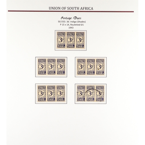 1229 - SOUTH AFRICA 1943-44 'BANTAM' POSTAGE DUES specialized collection of mint / never hinged mint & used... 