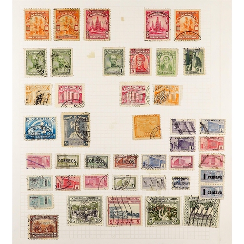 124 - LATIN AMERICA collection in album, Columbia imperfs, overprints, 1899 Antioquia set, Ecuador officia... 