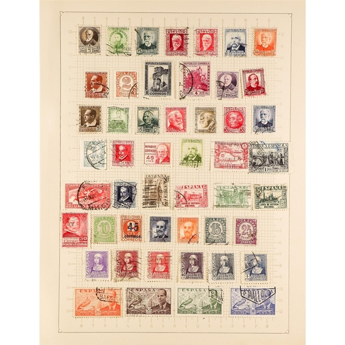 1242 - SPAIN 1850 - 1951 COLLECTION of mint and used stamps on pages, note 1850 6c & 12c, 1851 6r (repaired... 