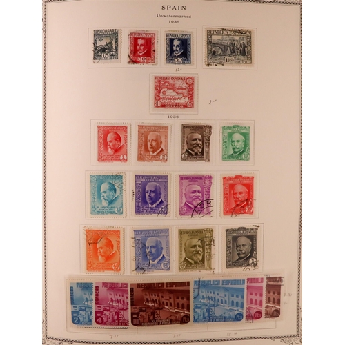 1244 - SPAIN 1850-1985 COLLECTION in two Scott's Speciality albums, mint & used, includes various 'back of ... 