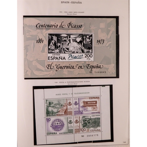 1244 - SPAIN 1850-1985 COLLECTION in two Scott's Speciality albums, mint & used, includes various 'back of ... 