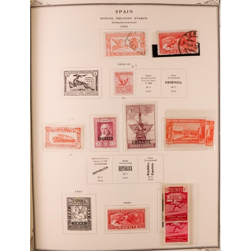 1244 - SPAIN 1850-1985 COLLECTION in two Scott's Speciality albums, mint & used, includes various 'back of ... 