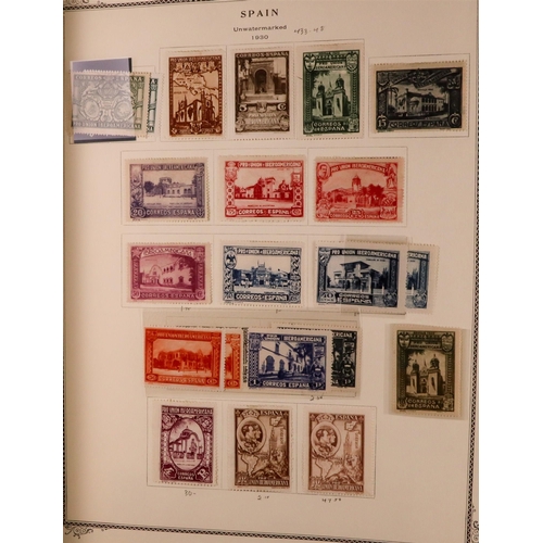 1244 - SPAIN 1850-1985 COLLECTION in two Scott's Speciality albums, mint & used, includes various 'back of ... 