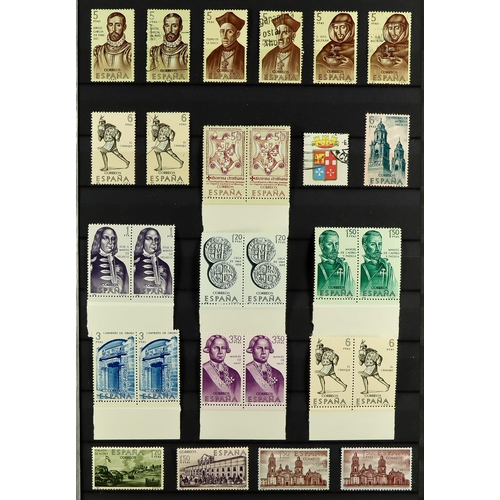 1249 - SPAIN 1939 - 1980 COLLECTION in album of mint & used in 2 stock books, loads of sets (often mint + u... 