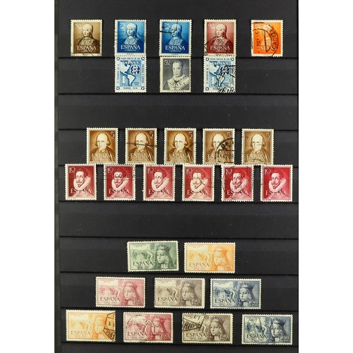 1249 - SPAIN 1939 - 1980 COLLECTION in album of mint & used in 2 stock books, loads of sets (often mint + u... 