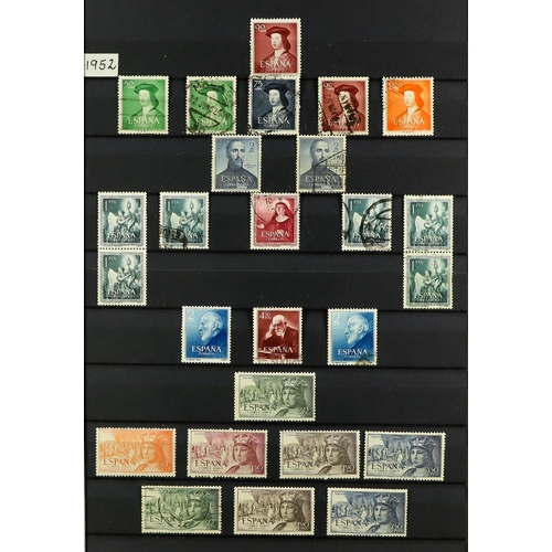 1249 - SPAIN 1939 - 1980 COLLECTION in album of mint & used in 2 stock books, loads of sets (often mint + u... 