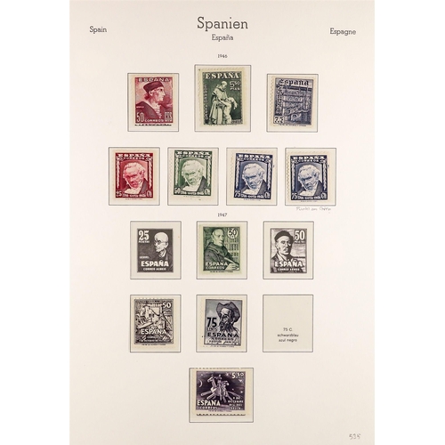 1250 - SPAIN 1946 - 1954 MINT / NEVER HINGED MINT NATIONALIST ISSUES on hingeless album pages, note 1948-49... 