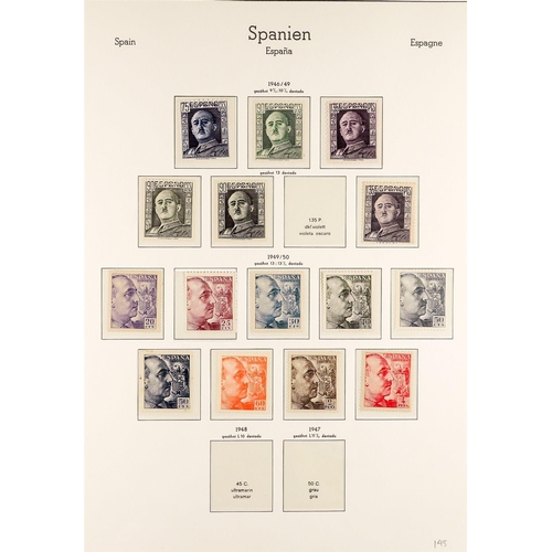 1250 - SPAIN 1946 - 1954 MINT / NEVER HINGED MINT NATIONALIST ISSUES on hingeless album pages, note 1948-49... 