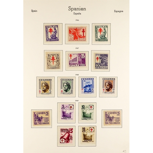 1250 - SPAIN 1946 - 1954 MINT / NEVER HINGED MINT NATIONALIST ISSUES on hingeless album pages, note 1948-49... 