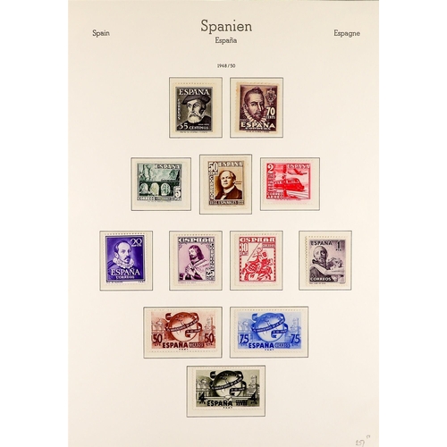 1250 - SPAIN 1946 - 1954 MINT / NEVER HINGED MINT NATIONALIST ISSUES on hingeless album pages, note 1948-49... 