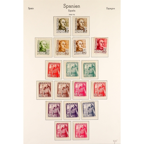 1250 - SPAIN 1946 - 1954 MINT / NEVER HINGED MINT NATIONALIST ISSUES on hingeless album pages, note 1948-49... 