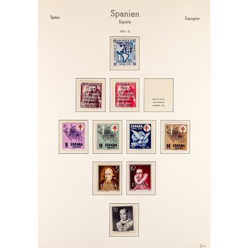 1250 - SPAIN 1946 - 1954 MINT / NEVER HINGED MINT NATIONALIST ISSUES on hingeless album pages, note 1948-49... 