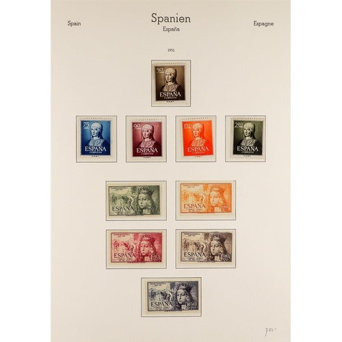 1250 - SPAIN 1946 - 1954 MINT / NEVER HINGED MINT NATIONALIST ISSUES on hingeless album pages, note 1948-49... 