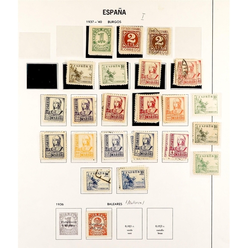 1254 - SPAIN NATIONALIST ISSUES 1936 - 1939 mint / never hinged mint & used stamps, sets and miniature shee... 